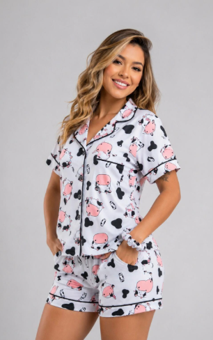 Modelo vestindo pijama da Lilikas Fashion