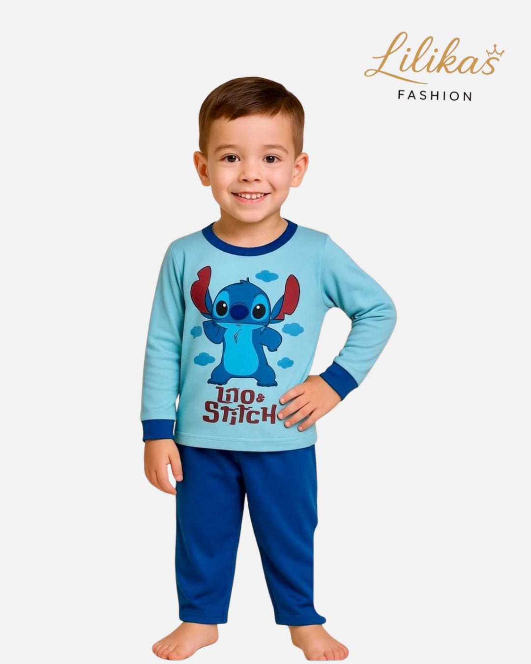 Pijama Infantil Personagem Azul — pijama infantil Lilikas Fashion — foto 1 (frente)