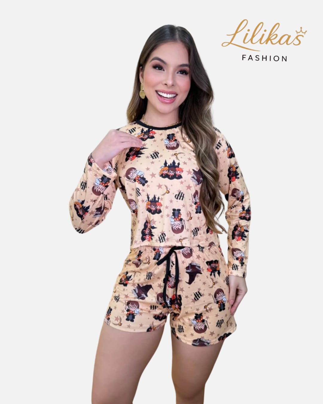 Pijama Longo Nude Estampado
