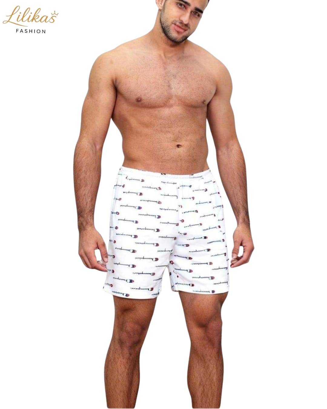 Samba-canção Estampa Off White — pijama masculino Lilikas Fashion — foto 1 (frente)
