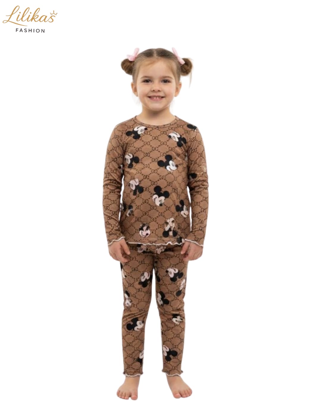 Pijama Infantil Ursinhos Marrom — pijama infantil Lilikas Fashion — foto 1 (frente)